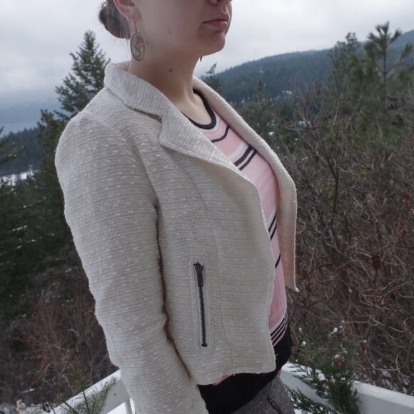 Vintage West Seal White Blazer 90s - Picture 1 of 9